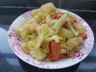 花菜火腿肠的做法步骤：8