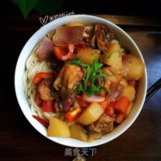 鸡块土豆拌面的做法步骤：13