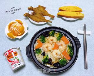 虾仁时蔬面的做法步骤：14