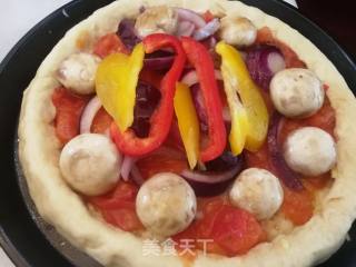卷边火腿披萨的做法步骤：11