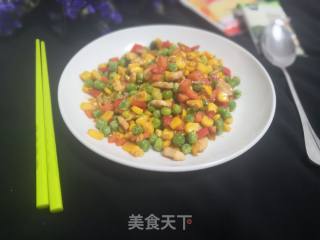 豌豆炒玉米的做法步骤：8