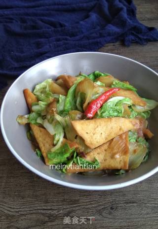 白菜炒豆腐的做法步骤：15