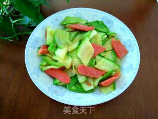 火腿西葫片的做法步骤：6