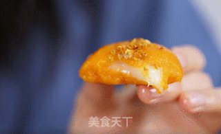 爆好吃的芝心南瓜桂花饼，竟然不用烤箱的做法步骤：17