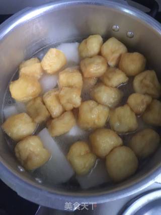 白萝卜油豆腐龙骨汤的做法步骤：6