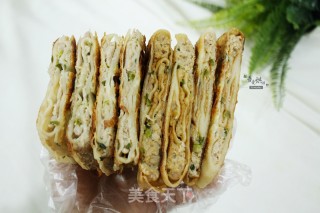 皮薄馅多，看了直流口水的千层肉饼的做法步骤：10