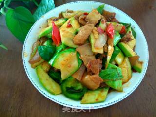 五花肉炒西葫芦的做法步骤：13