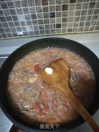 番茄炒牛肉的做法步骤：8