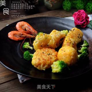 虾仁米饭团的做法步骤：7