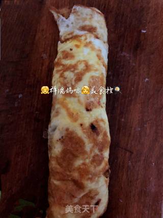 祥瑞宝宝餐桌之叉烧蛋卷的做法步骤：7