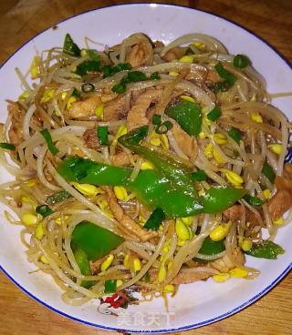 黄豆芽炒肉丝的做法步骤：10