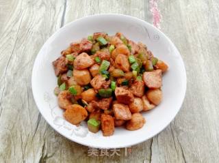 笋瓜鱼丸炒豆腐的做法步骤：14