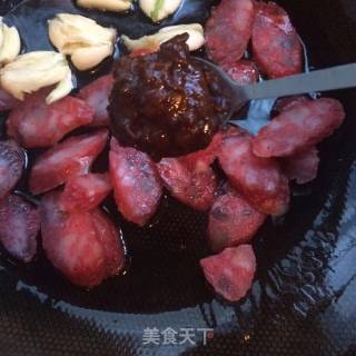 腊肠炒菜花的做法步骤：5