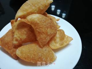 油炸饺子皮的做法步骤：9
