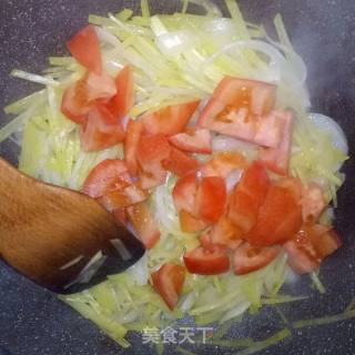 番茄洋葱土豆丝的做法步骤：4