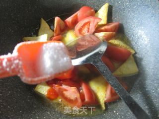 番茄炒老豆腐的做法步骤：7