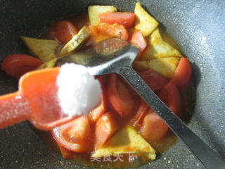 番茄炒老豆腐的做法步骤：10
