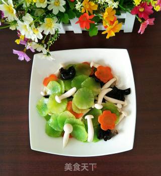 白玉菇炒莴苣的做法步骤：12