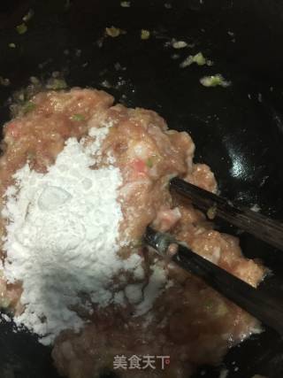 心里美汆肉丸的做法步骤：11