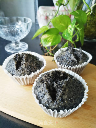 营养美味防脱发的蒸黑芝麻米糕的做法步骤：14