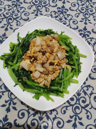茼蒿鸡蛋的做法步骤：7