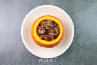 南瓜排骨盅的做法步骤：6