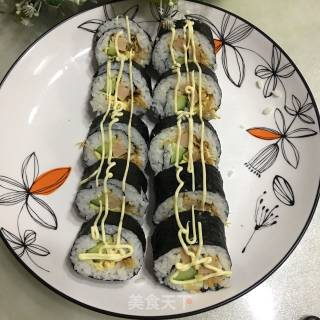 肉松沙拉寿司的做法步骤：9