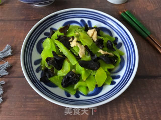 黑木耳莴笋肉片的做法步骤：10