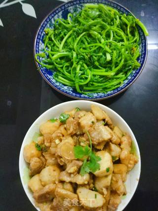 香芋焖五花肉的做法步骤：8