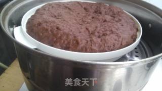 可可豆沙发糕的做法步骤：11
