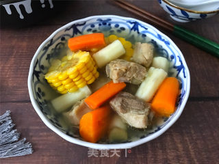 子排山药玉米煲的做法步骤：9