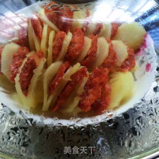 清蒸土豆夹腊肠的做法步骤：6
