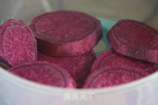 紫薯开花馒头的做法步骤：1
