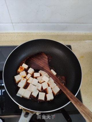 麻婆豆腐拌面的做法步骤：6