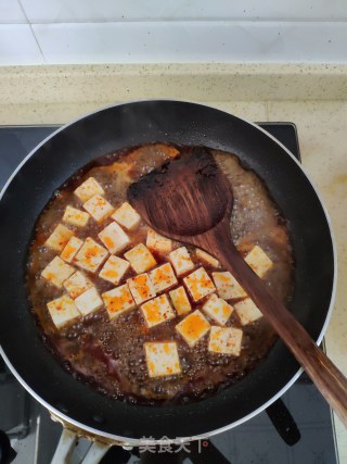 麻婆豆腐拌面的做法步骤：7
