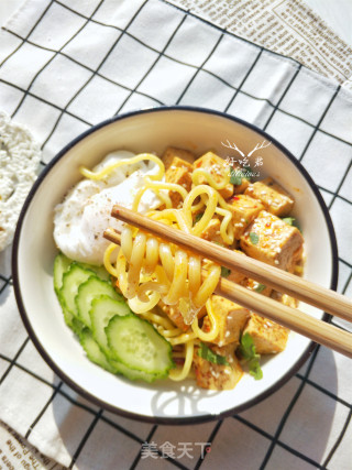 麻婆豆腐拌面的做法步骤：10