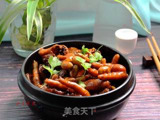 花生米烧鸡爪的做法步骤：6