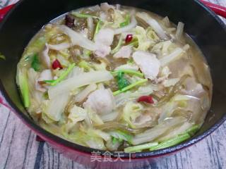 五花肉炖白菜粉条的做法步骤：14