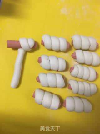 奶香热狗卷的做法步骤：4
