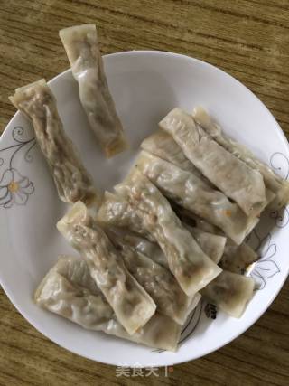 宝宝辅食-馄饨皮版鸡肉卷的做法步骤：6