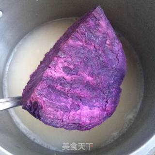 拉花紫薯燕麦糊的做法步骤：3