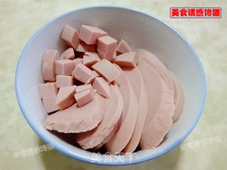 火腿西兰花彩蔬的做法步骤：3