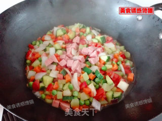 火腿西兰花彩蔬的做法步骤：10