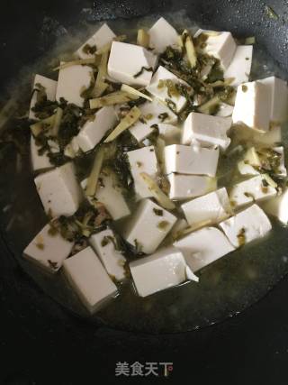 冬笋雪菜烧豆腐的做法步骤：6