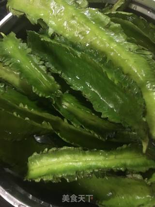 彩椒四棱豆的做法步骤：1