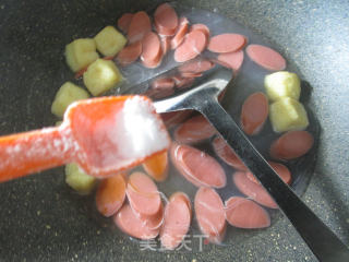 小油豆腐火腿肠煮粉丝的做法步骤：6
