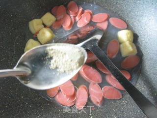小油豆腐火腿肠煮粉丝的做法步骤：8