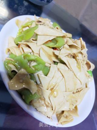 尖椒干豆腐的做法步骤：10