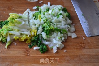 黄心菜炒豆渣的做法步骤：6