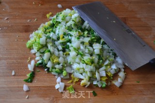 黄心菜炒豆渣的做法步骤：7